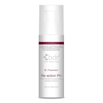 Re-Action pH AHA Mandelic and Succinic Acid Exfoliation Essence 200ml bottle for oily and blemished skin