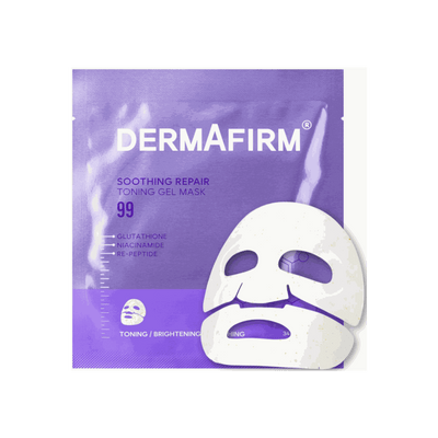 Dermafirm Soothing Repair Toning Gel Mask with Glutathione for brightening and anti-wrinkle care, 4-pack hydrogel face masks
