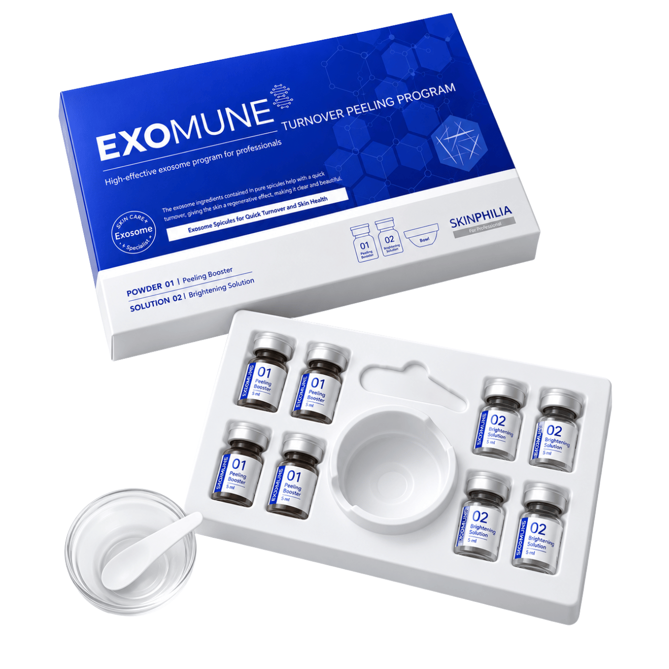 Exosome Spicule Renewal Peel (4 x 1g Vials + 4 x 5ml Vials)