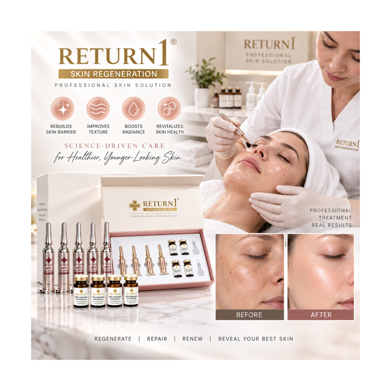 Return10 Cell Touch Bio Micro Spicule Technology MTS Solution