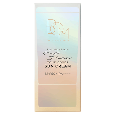 Foundation Free Tone Cover Sun Cream SPF50+ PA++++ 50ml with broad-spectrum UV protection and brightening formula