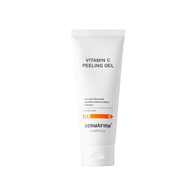 Dermafirm RX Vitamin C Peeling Gel 100ml tube for gentle exfoliation and brightening all skin types