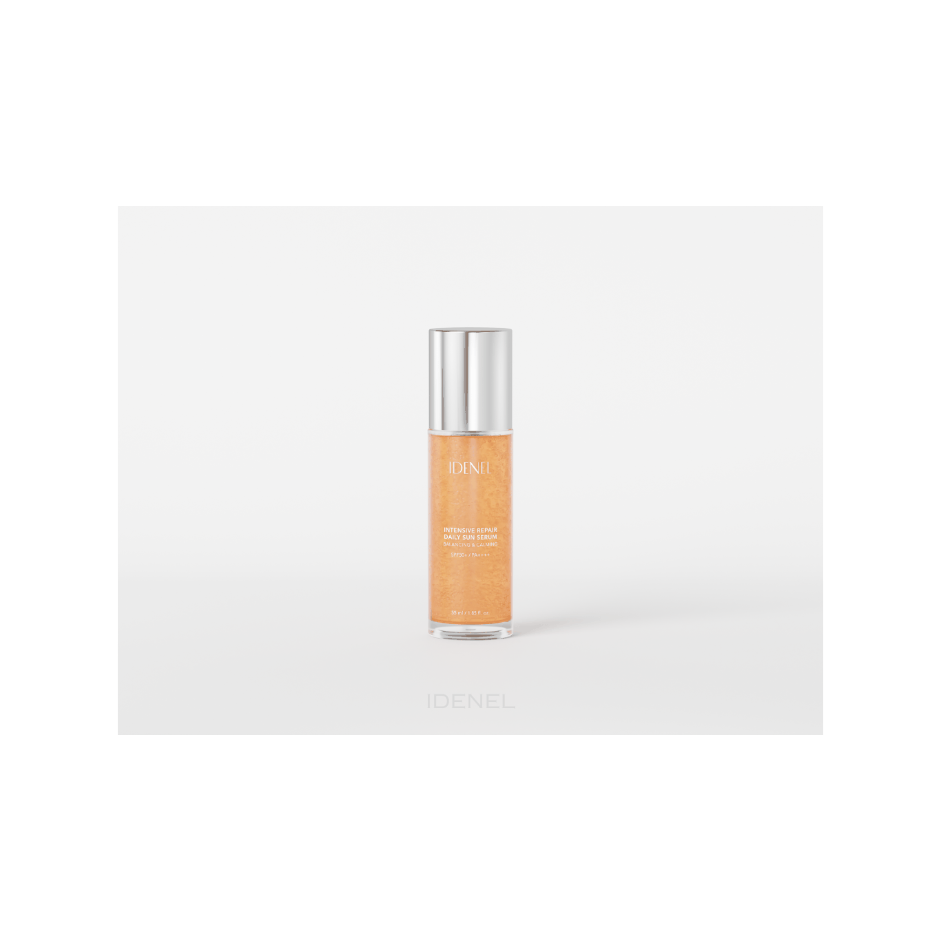 IDENEL Intensive Daily Sun Serum SPF50 PA++++ in 55ml bottle for skin hydration and sun protection