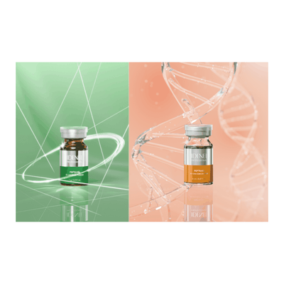 IDENEL - PEPTAXEL (Trouble Solution Powder "Green" + Regenerative "Orange" Package: 10 Vials - 5 Vials of 1g + 5 Vials of 8ml)