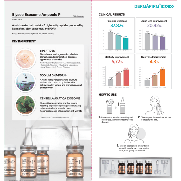 Rx Elysee Exosome PDRN Ampoule (4ml x 12) Bundle