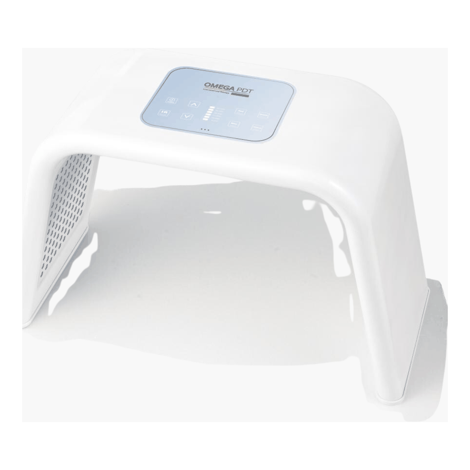 Omega PDT 3rd generation LED light therapy system for advanced skincare treatments with multiple wavelengths including infrared.