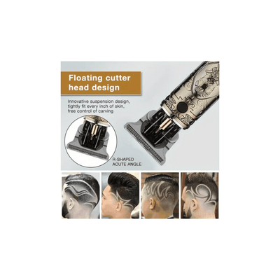 Cordless Hair and Beard Trimmer: Electric, USB Rechargeable Grooming Kit with LCD Display, Precision T-Blade, and Guide Combschargeable Grooming Kit, Electric Shaver Hair Clipper With Guide Comb