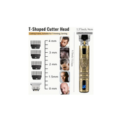 Cordless Hair and Beard Trimmer: Electric, USB Rechargeable Grooming Kit with LCD Display, Precision T-Blade, and Guide Combschargeable Grooming Kit, Electric Shaver Hair Clipper With Guide Comb