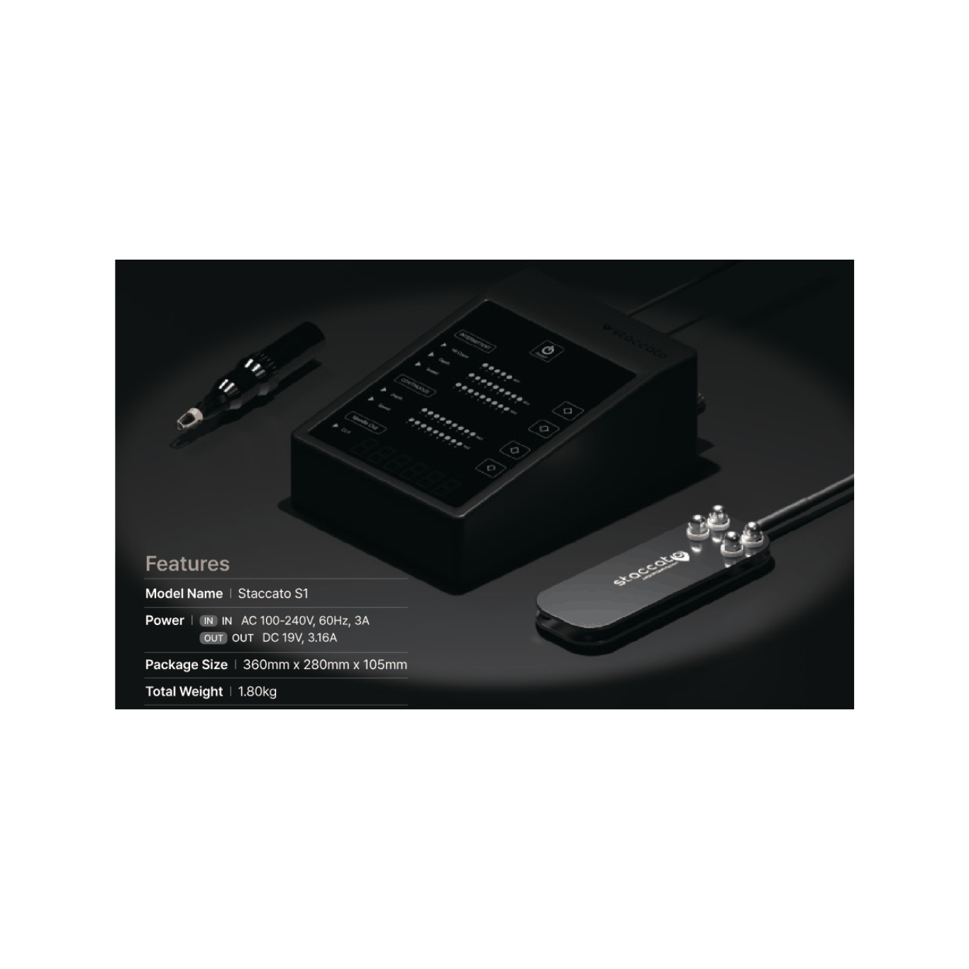 Staccato - Scalp Micropigmentation (SMP) Machine (Single Engine)
