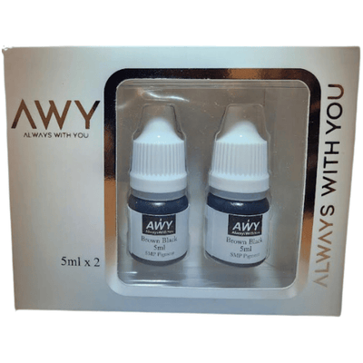 AWY Scalp Micropigmentation Ink 5ml x 2 bottles Brown Black for SMP treatments
