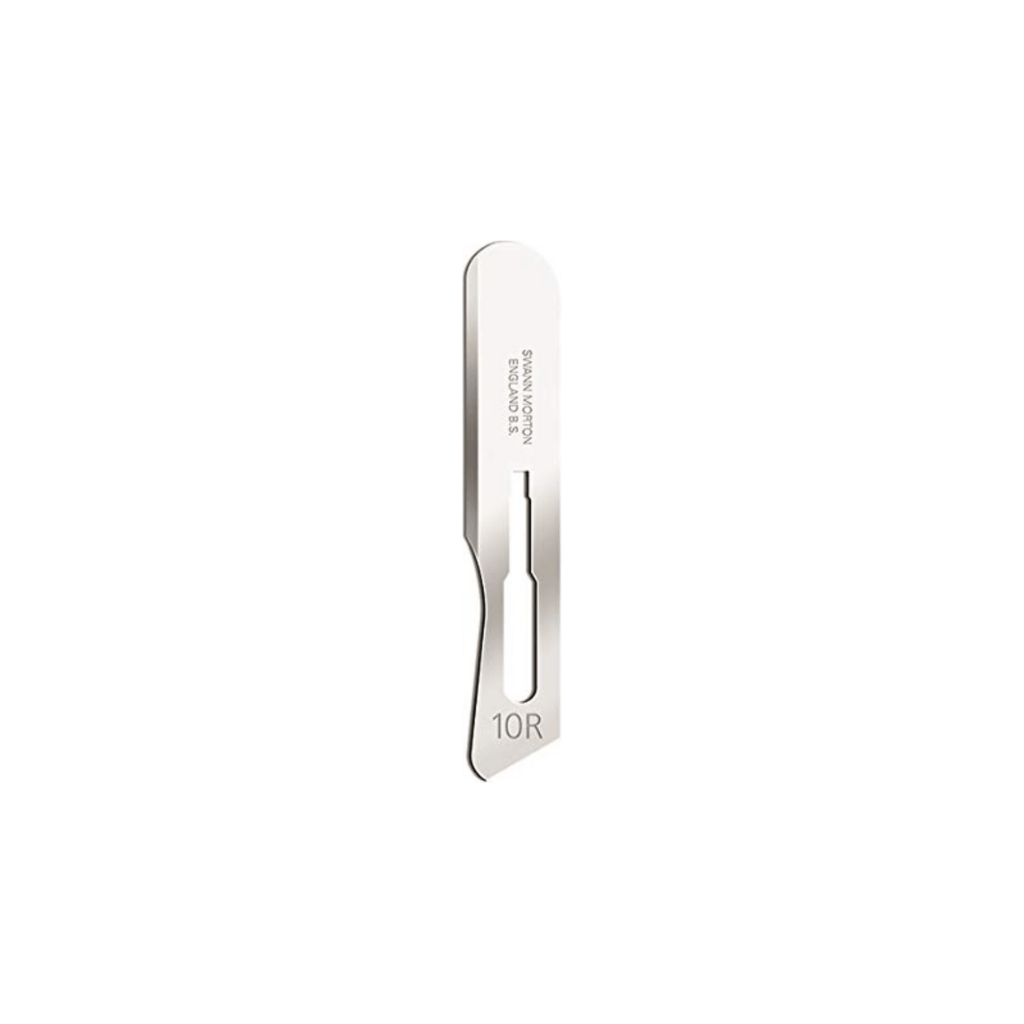 Swann Morton Dermaplanning Carbon Steel Handset Tool (w/ 10pcs sterile carbon blades 10R)