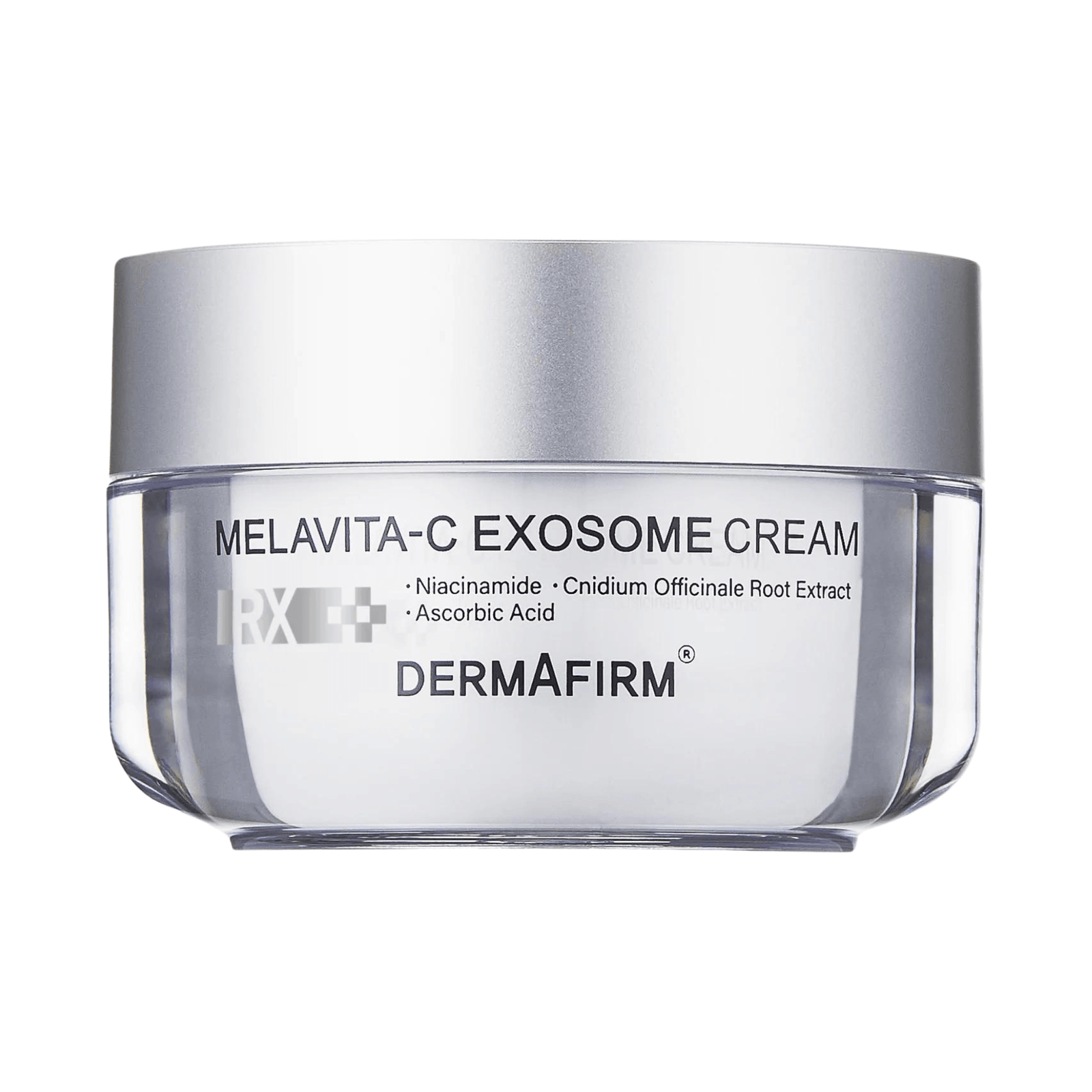 RX Melavita-C Exosome Cream by Dermafirm in 50ml jar for brightening and rejuvenating skin with niacinamide and antioxidant ingredients