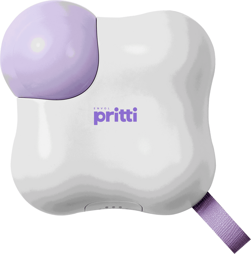 PRITTI Cold Plasma handheld skincare device in light blue with ergonomic design and silver plasma tip for skin rejuvenation and collagen stimulation