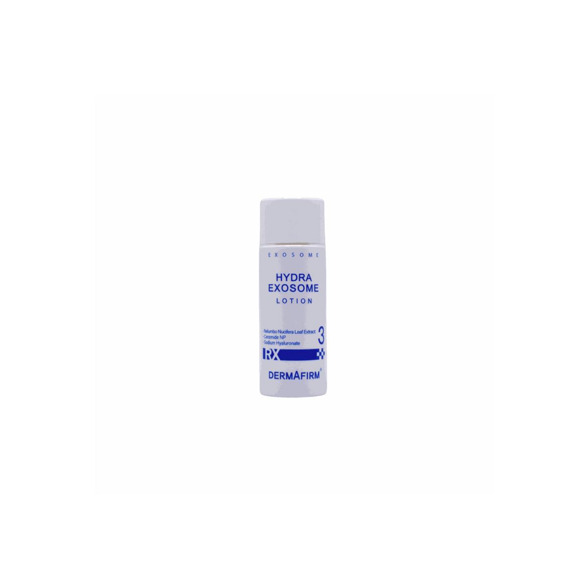 RX Hydra Exosome Lotion travel size 20ml bottle for hydrating and balancing skin
