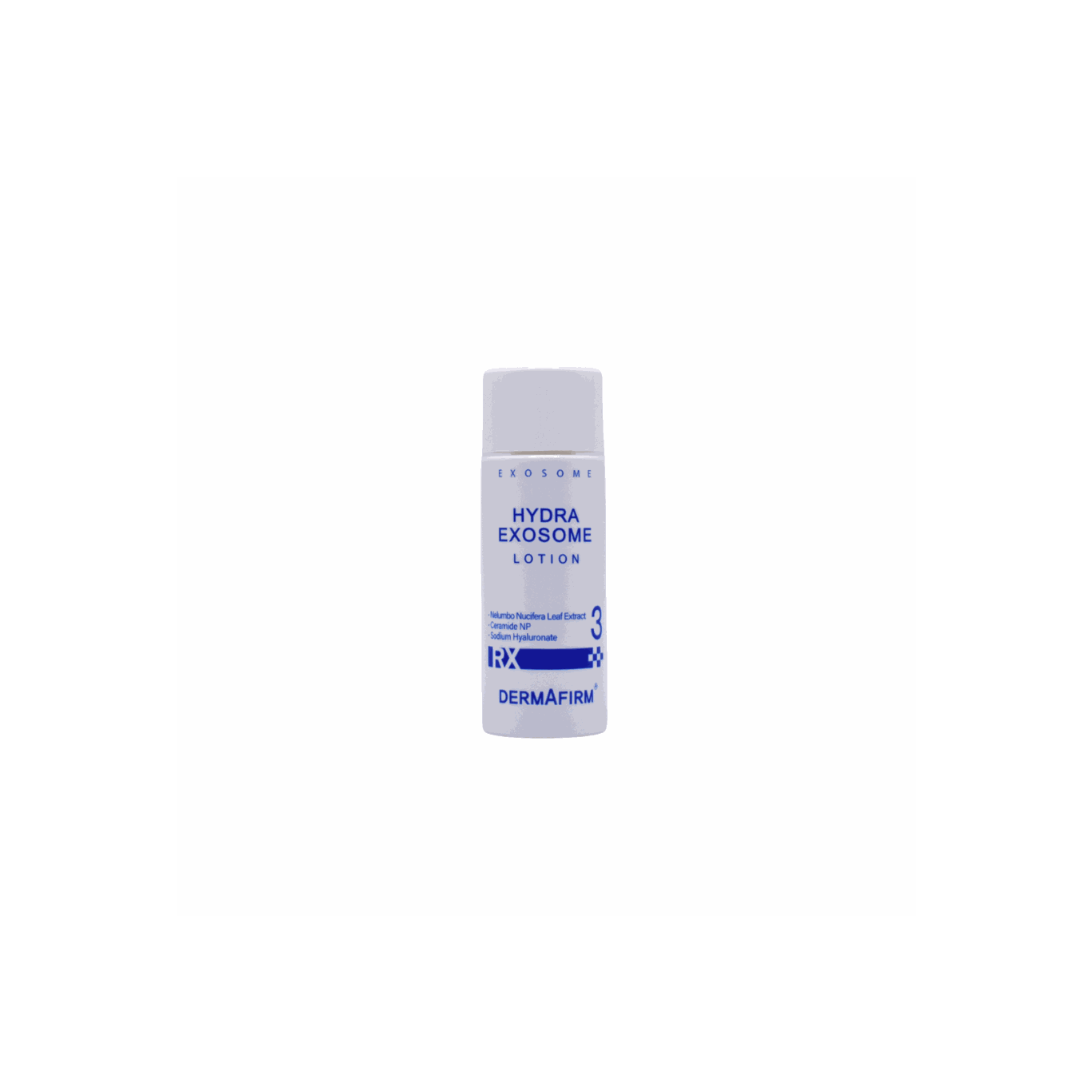 RX Hydra Exosome Lotion travel size 20ml bottle for hydrating and balancing skin