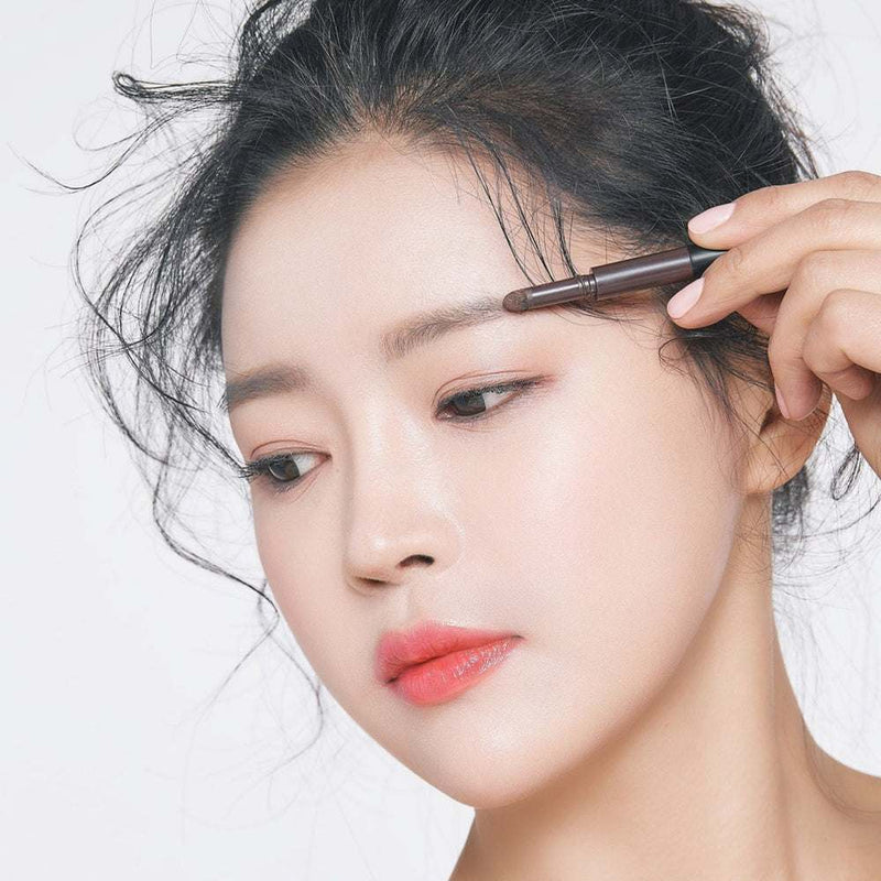 Triple Edge Eyebrow 3-in-1 dark brown eyebrow pencil with smudge cushion and spoolie brush for natural, long-lasting definition