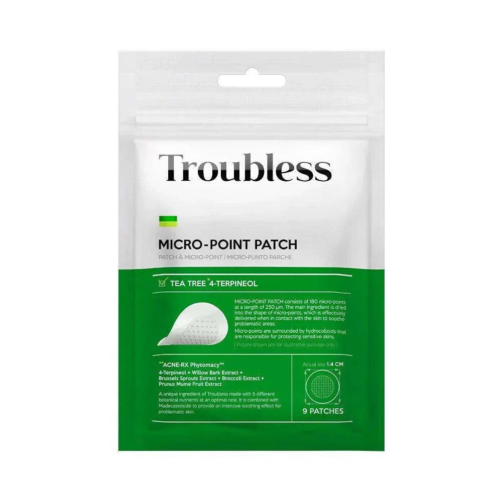 Troubless Micro-Point Patch pack of 9 with 180 dissolving micro-points for deep blemish treatment