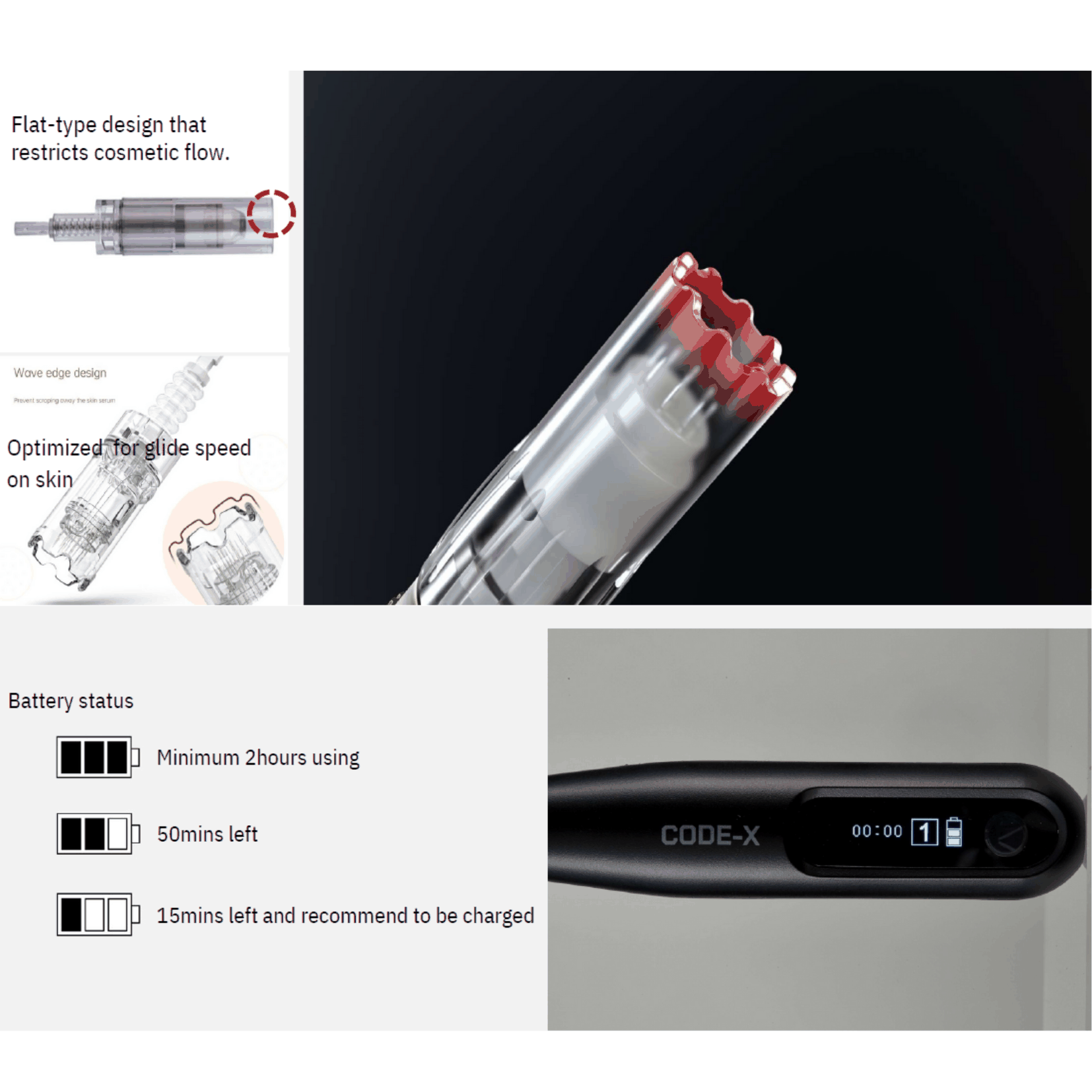 CODE-X Microneedling Pen - Optimized for Precision, Performance CODE-X Microneedling Pen - Optimized for Precision, Performance