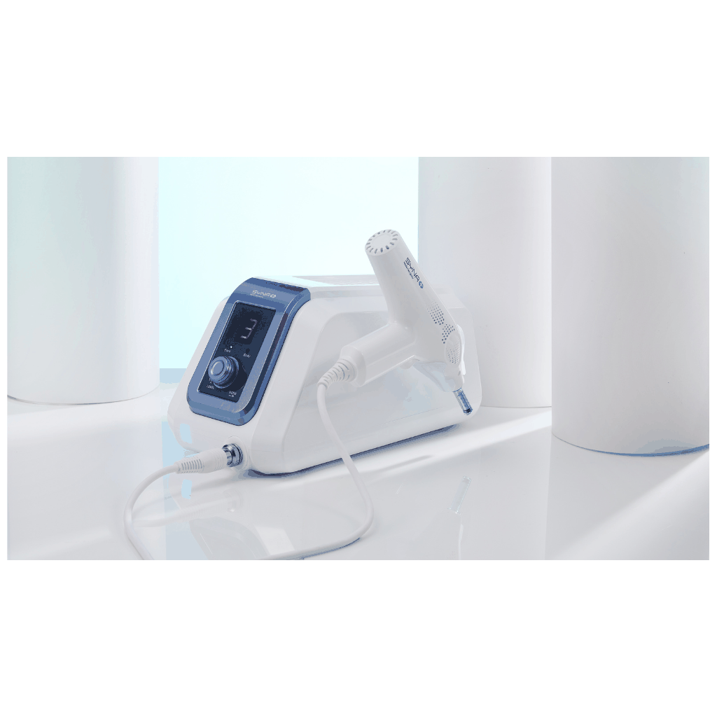 SYNA Needle-Free Injector device with ergonomic design for painless skincare treatments.
