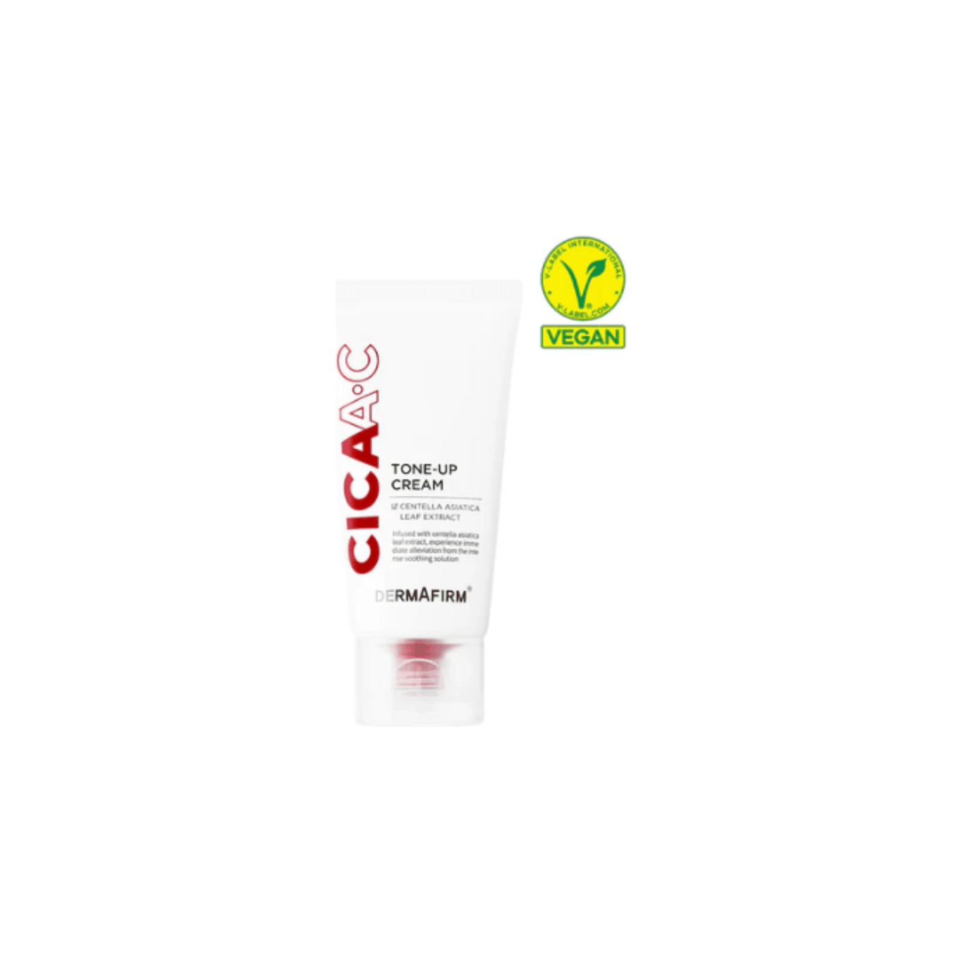 CICAA.C Tone-Up Cream 50ml tube with Centella Asiatica extract for brightening and moisturizing vegan skincare