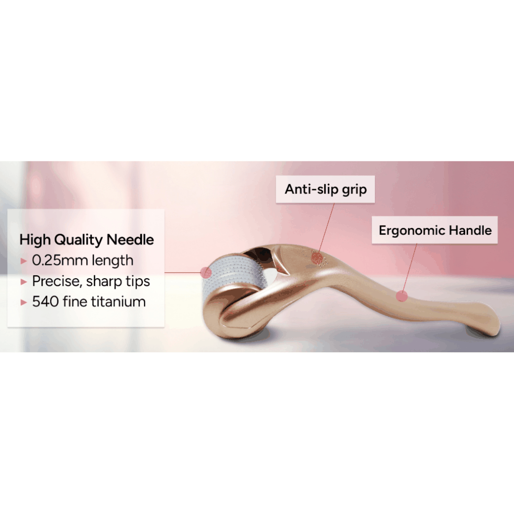 Professinal Quality Titanium Derma Roller - (540 x 1mm titanium needles)