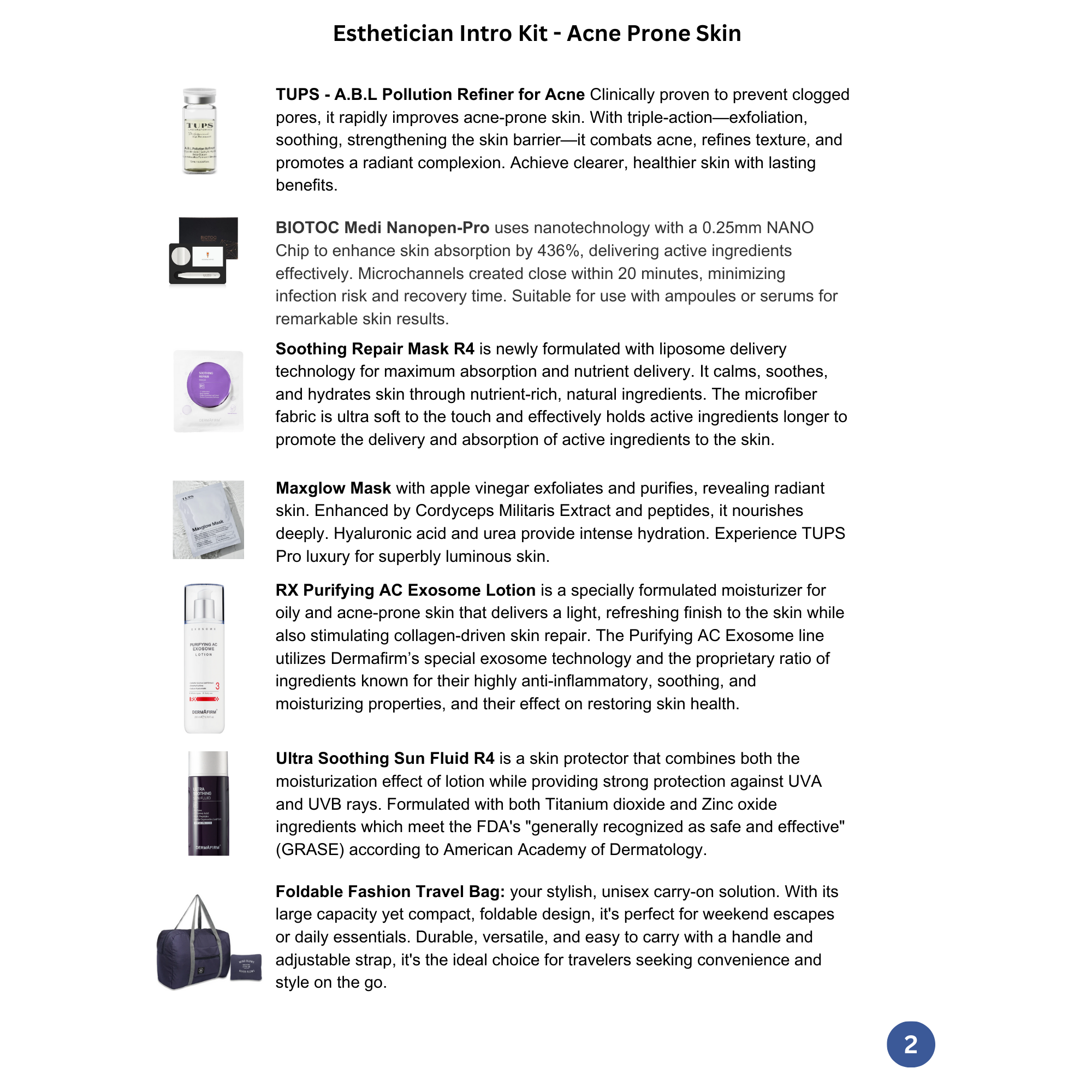 Esthetician Intro Kit -  Acne Prone Skin