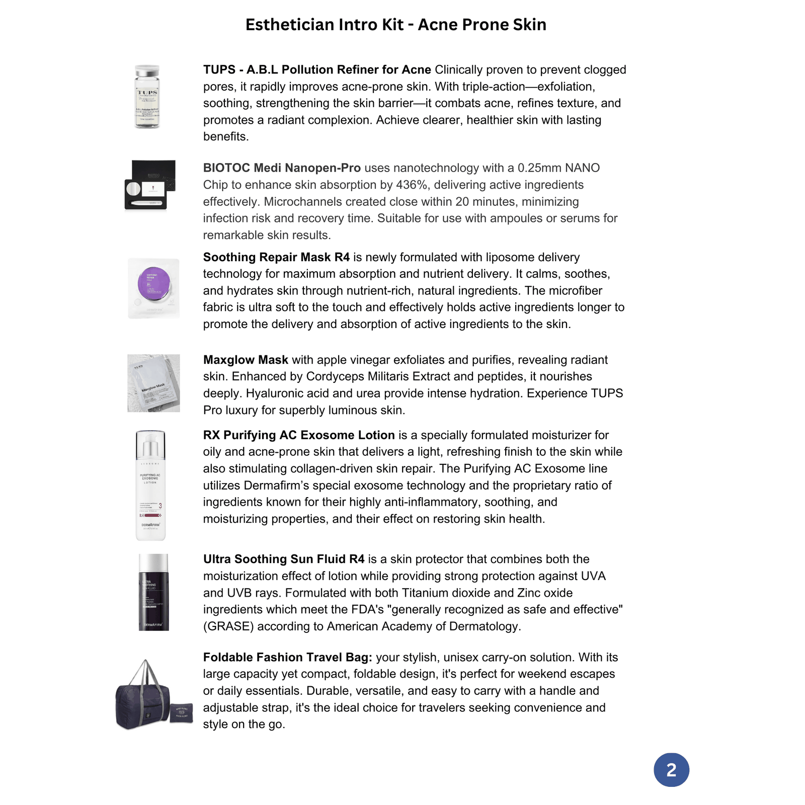 Esthetician Intro Kit -  Acne Prone Skin