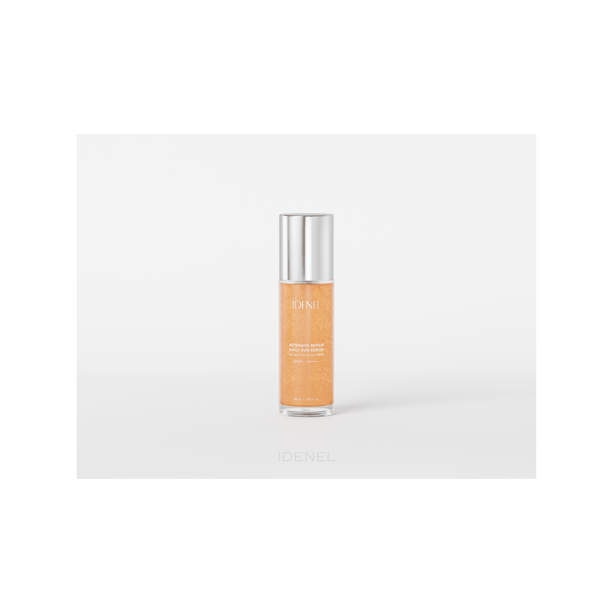 IDENEL Intensive Daily Sun Serum SPF50 PA++++ in 55ml bottle for skin hydration and sun protection