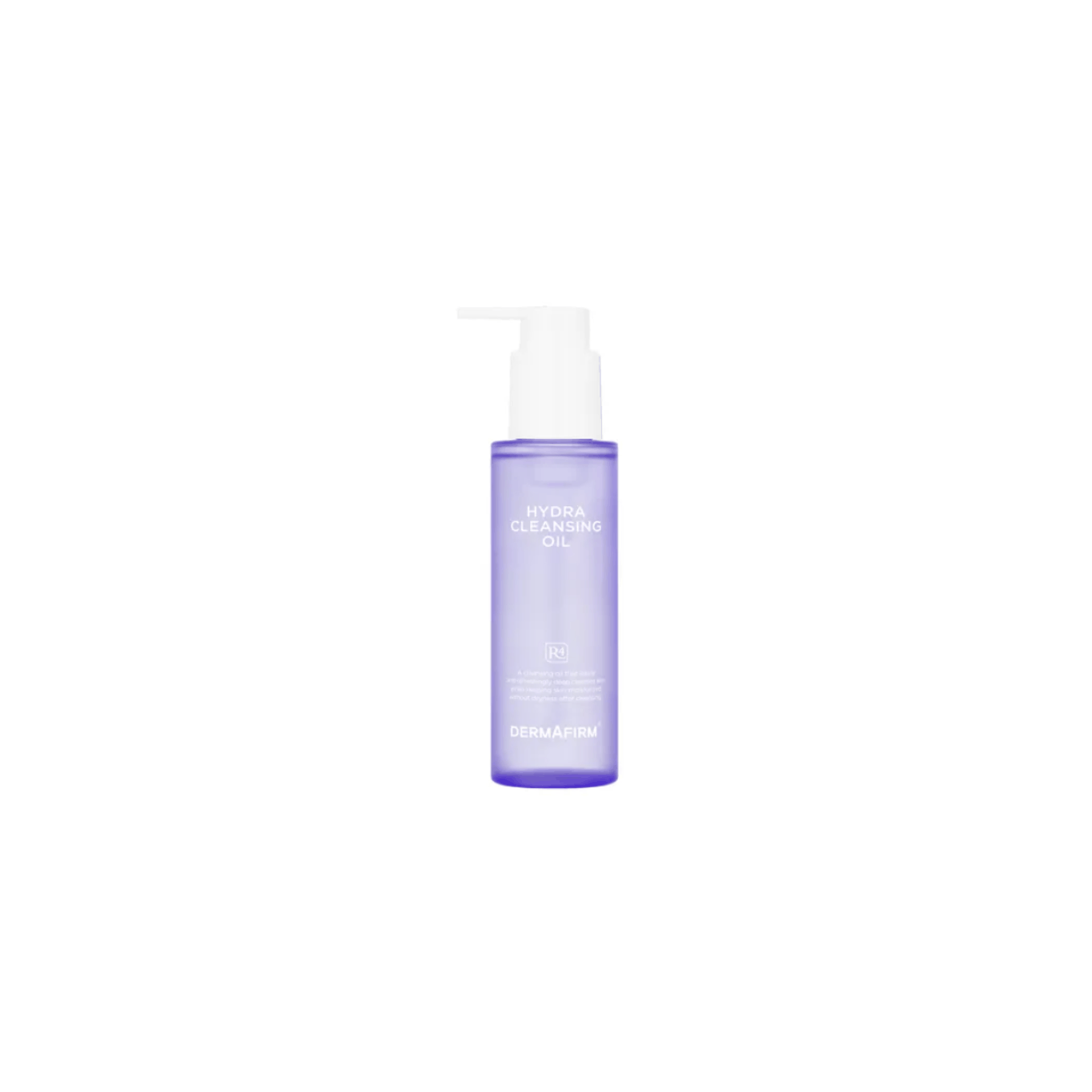 Dermafirm Hydra Cleansing Oil R4 120ml purple bottle with white pump cleanser for deep hydration and makeup removal