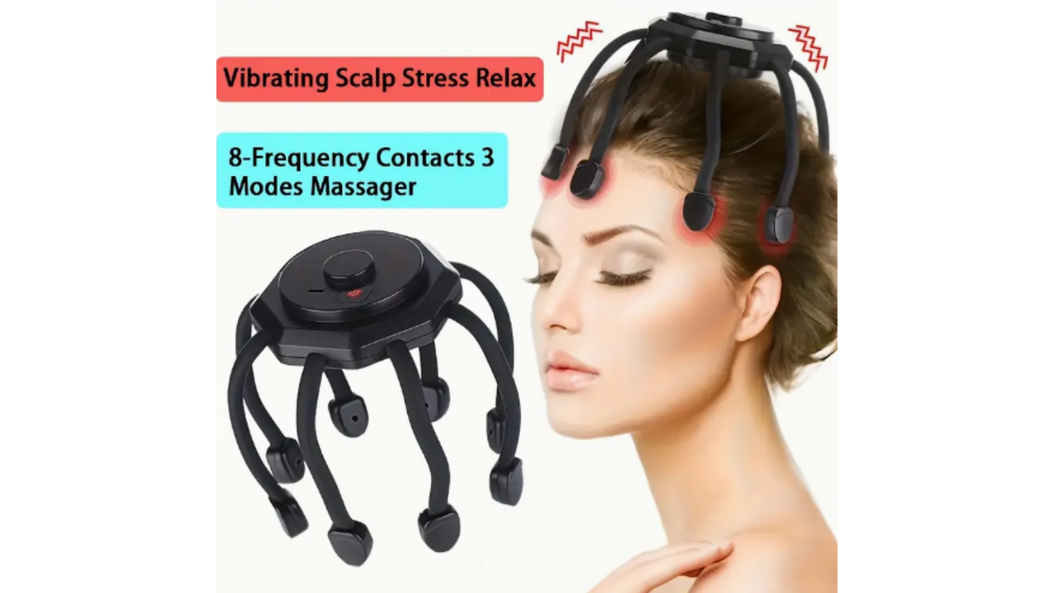 SerenitySphere FlexTouch: The Ultimate 3-Mode Cordless Scalp & Head Soother