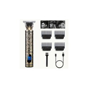 Cordless Hair and Beard Trimmer: Electric, USB Rechargeable Grooming Kit with LCD Display, Precision T-Blade, and Guide Combschargeable Grooming Kit, Electric Shaver Hair Clipper With Guide Comb