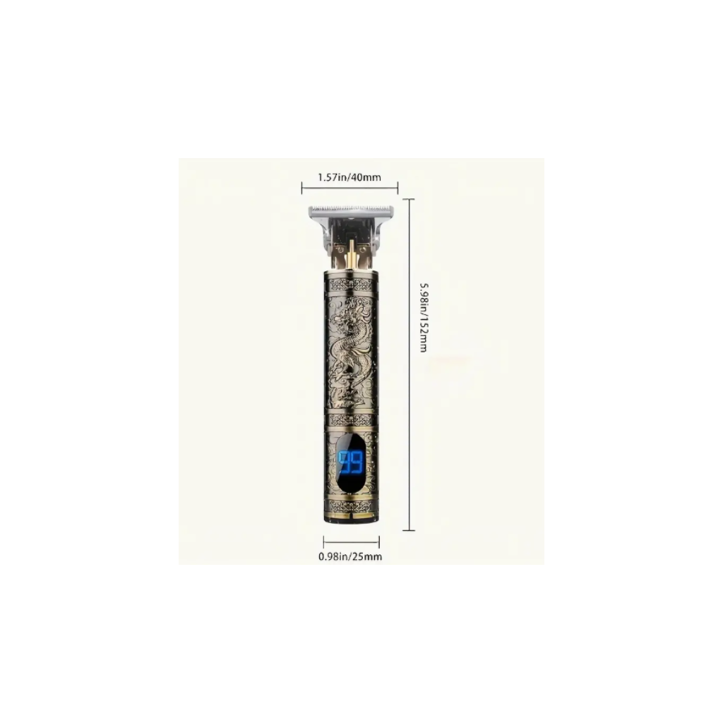 Cordless Hair and Beard Trimmer: Electric, USB Rechargeable Grooming Kit with LCD Display, Precision T-Blade, and Guide Combschargeable Grooming Kit, Electric Shaver Hair Clipper With Guide Comb