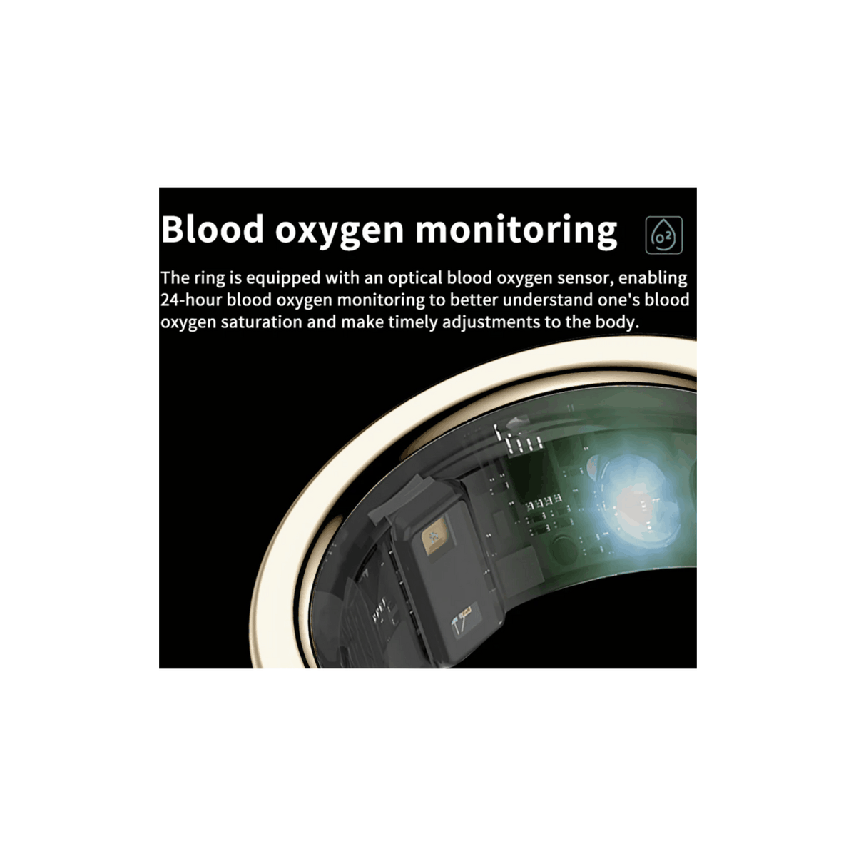 Smart Ring with Military-Grade Titanium Steel Shell (Silver Color)