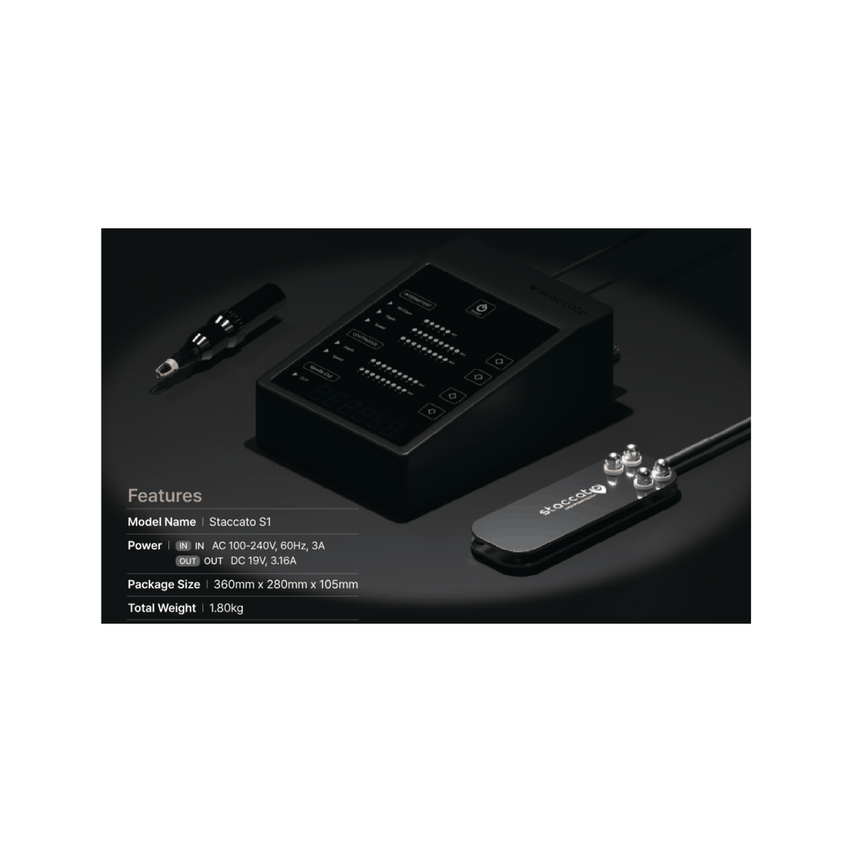 Staccato - Scalp Micropigmentation (SMP) Machine (Single Engine)