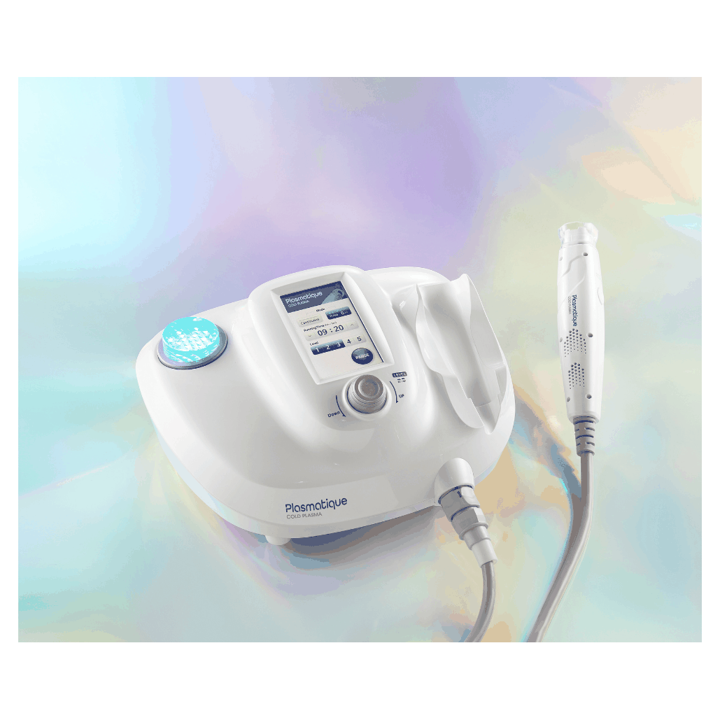 Plasmatique Cold Plasma skincare device with touchscreen and handpiece for professional cold plasma treatments