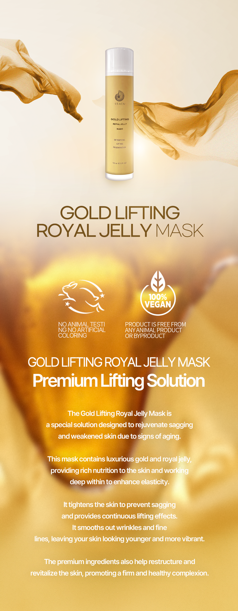 Gold Lifting Royal Jelly Mask - 150ml