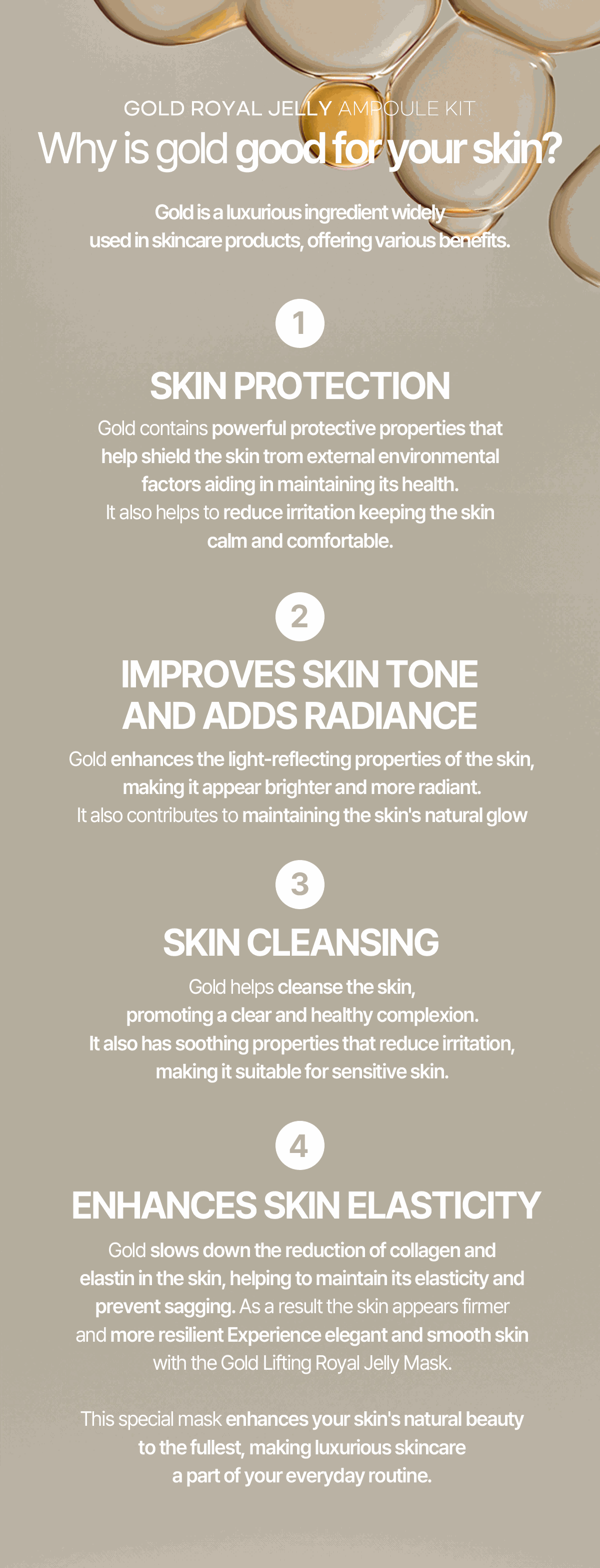 Gold Lifting Royal Jelly Mask - 150ml