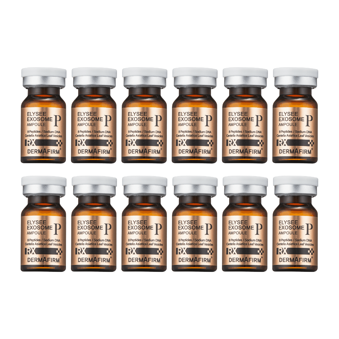 Rx Elysee Exosome PDRN ampoule skincare serum bundle with salmon DNA extract for anti-aging and skin rejuvenation