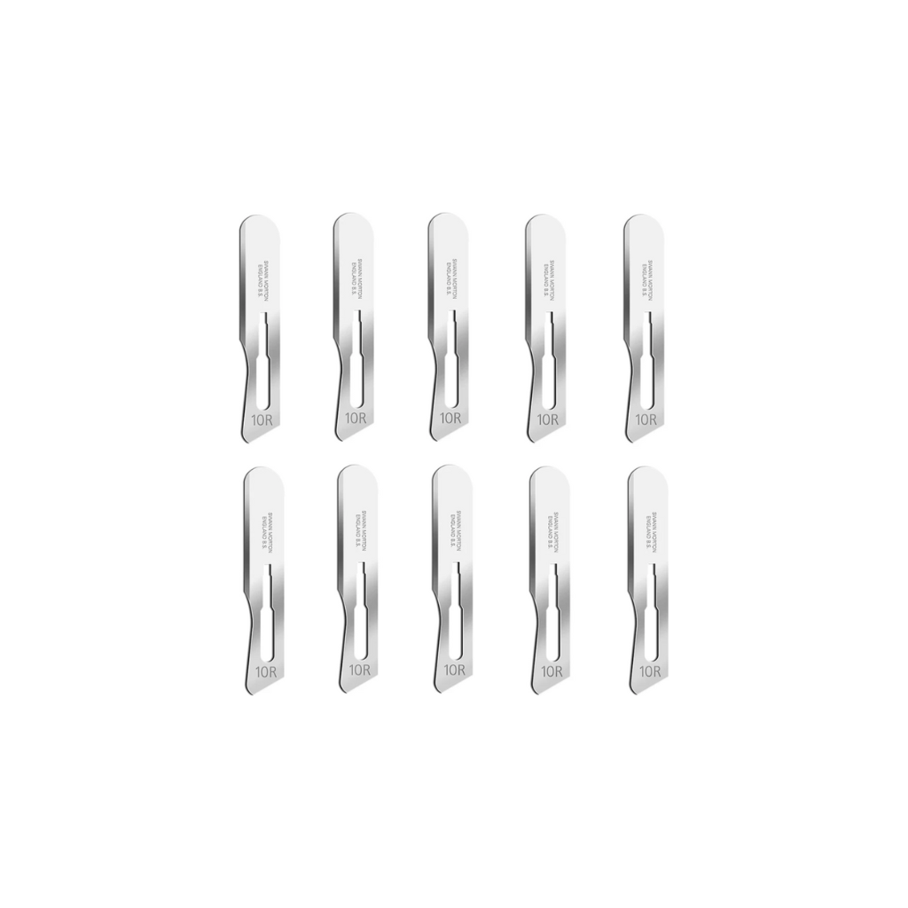Swann Morton Dermaplanning Carbon Steel Handset Tool (w/ 10pcs sterile carbon blades 10R)