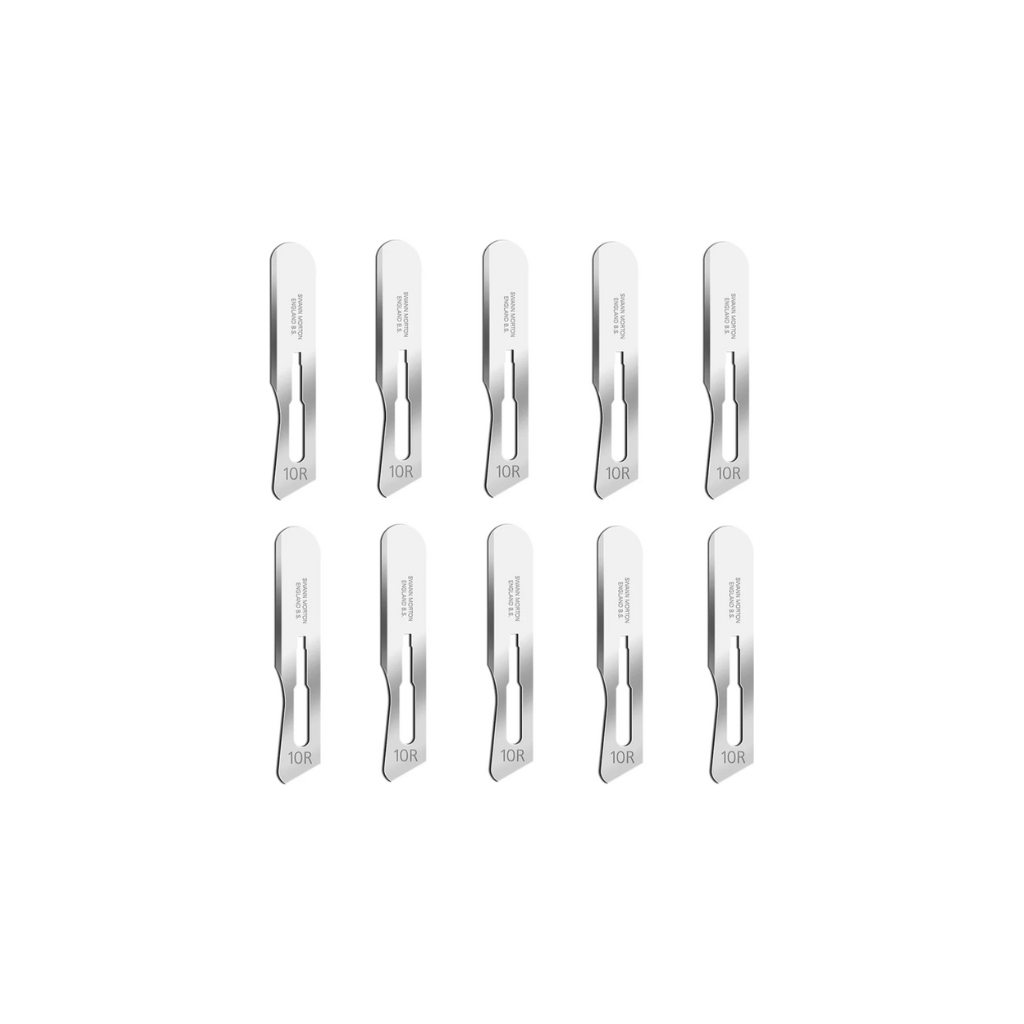 Swann Morton Dermaplanning Carbon Steel Handset Tool (w/ 10pcs sterile carbon blades 10R)