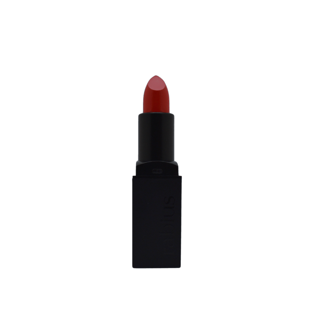 Rabius Rubeline Glow Lipstick Coral Rose vibrant natural vegan lip color with hydrated smooth finish