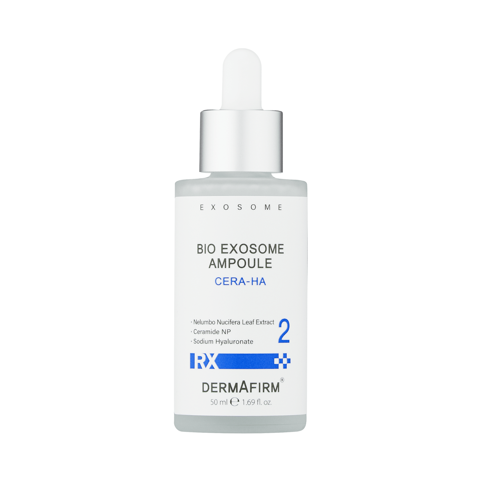 RX Bio Exosome Ampoule Cera-HA 50ml hydrating serum with hyaluronic acid and ceramide for skin barrier repair and moisture boost