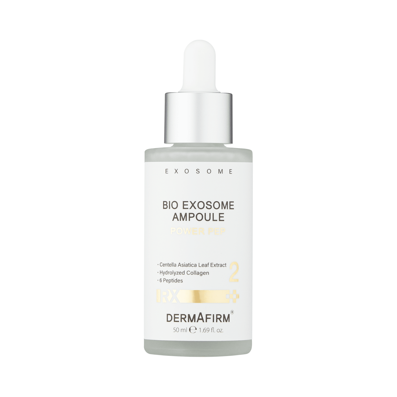 RX Bio Exosome Ampoule Power Pep 50ml anti-aging serum with collagen and peptides for skin regeneration and brightening