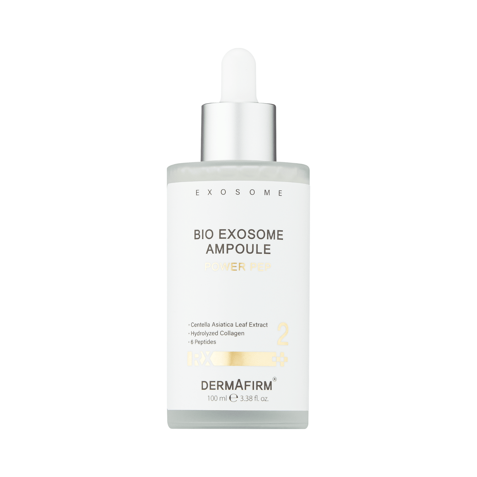 Dermafirm RX Bio Exosome Ampoule Power Pep anti-aging serum with centella, collagen, peptides for skin regeneration and brightening 100ml