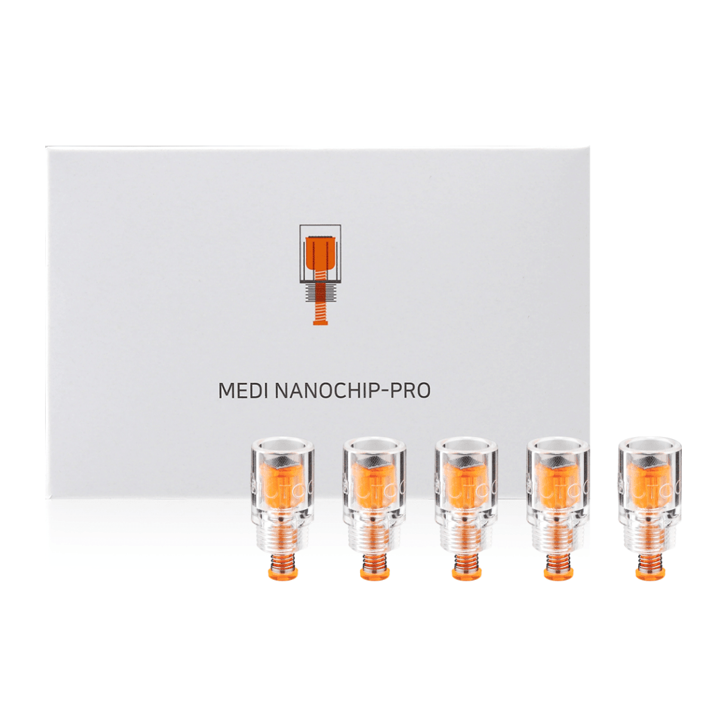 BIOTOC 3X chip pack with five sterilized nano chips for Medi Nanopen-Pro device enhancing skin absorption and reducing recovery time
