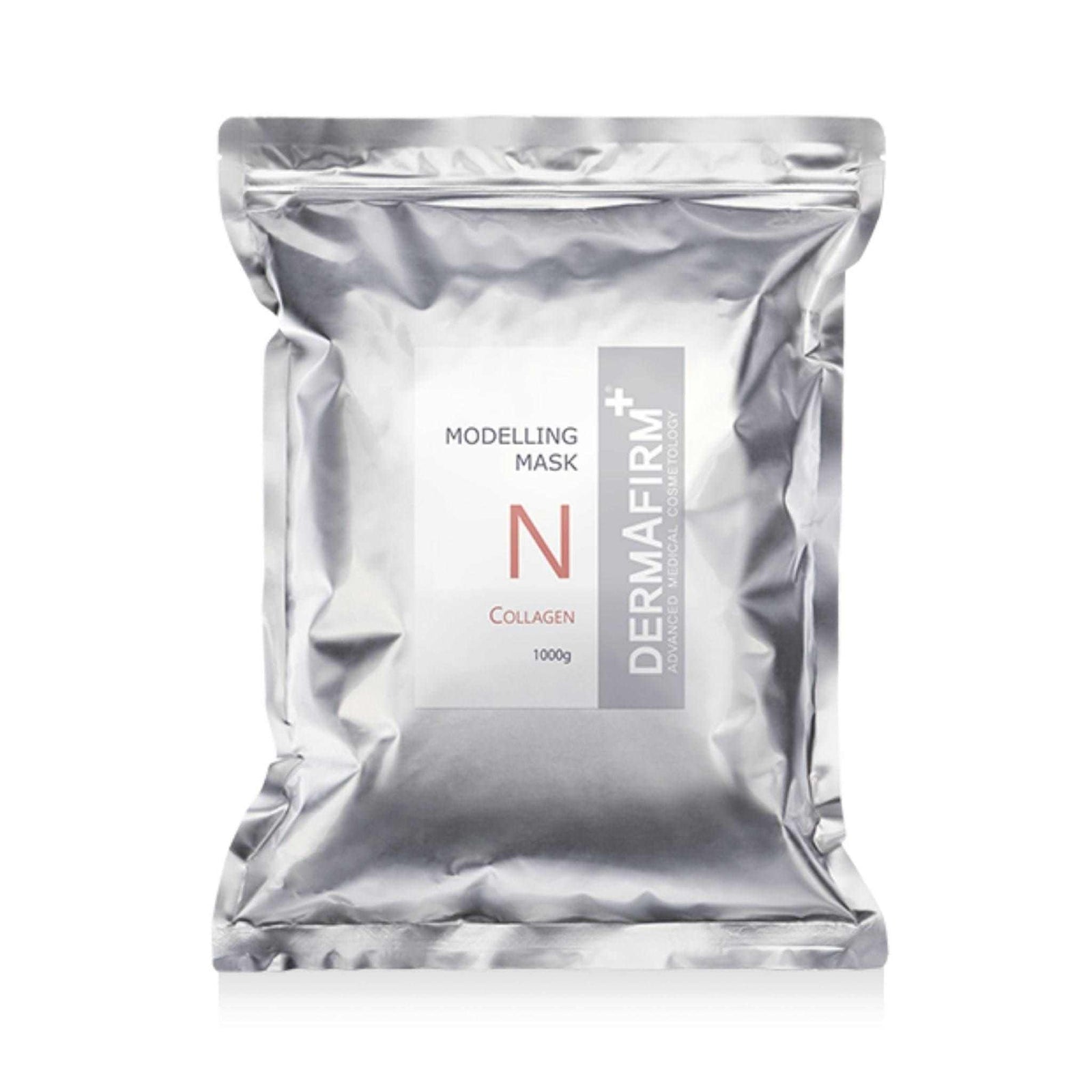Modeling Mask Collagen 1000g in silver resealable pouch for skin hydration and elasticity boost