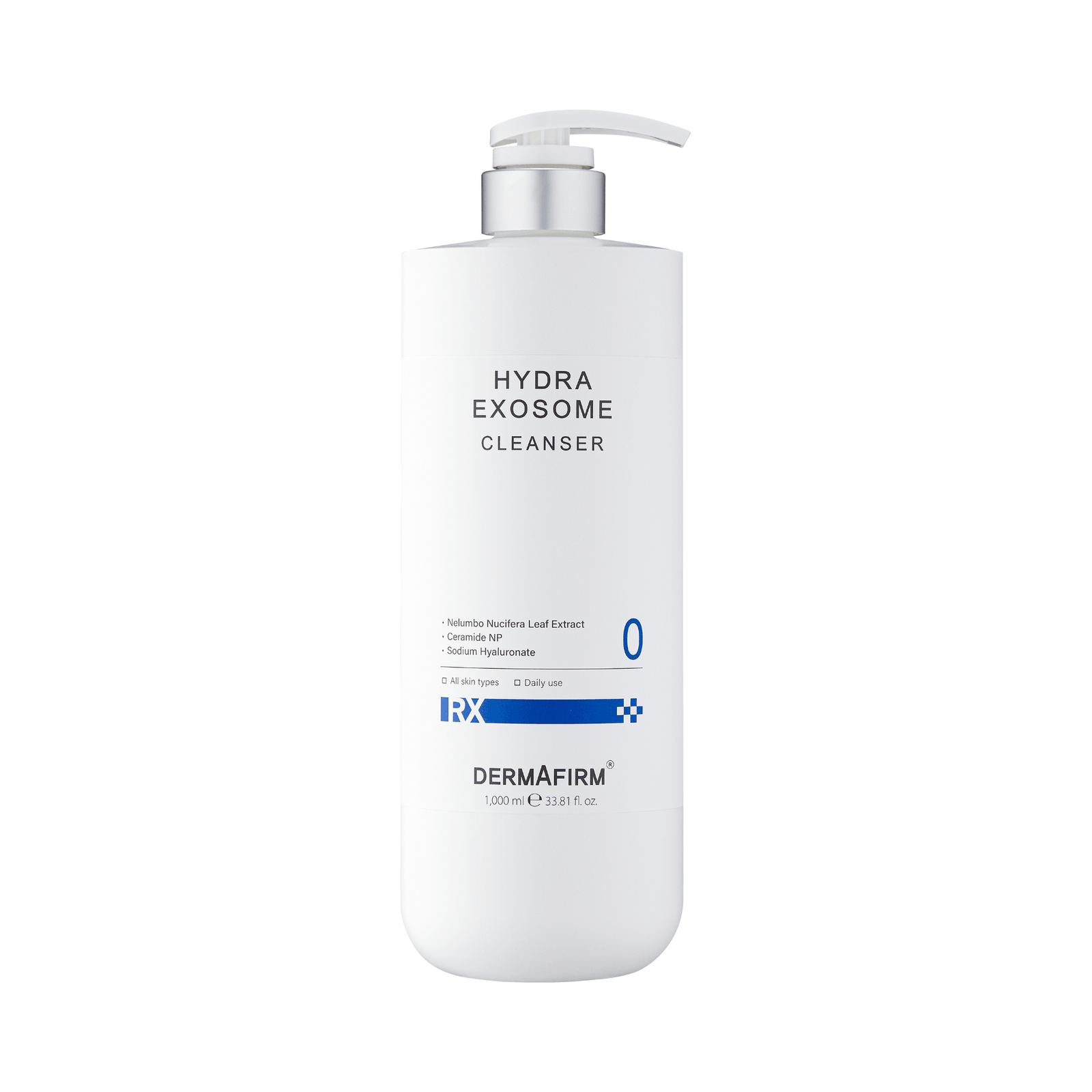 RX Hydra Exosome Cleanser 1000ml hypoallergenic gentle gel with natural plant extracts for sensitive skin