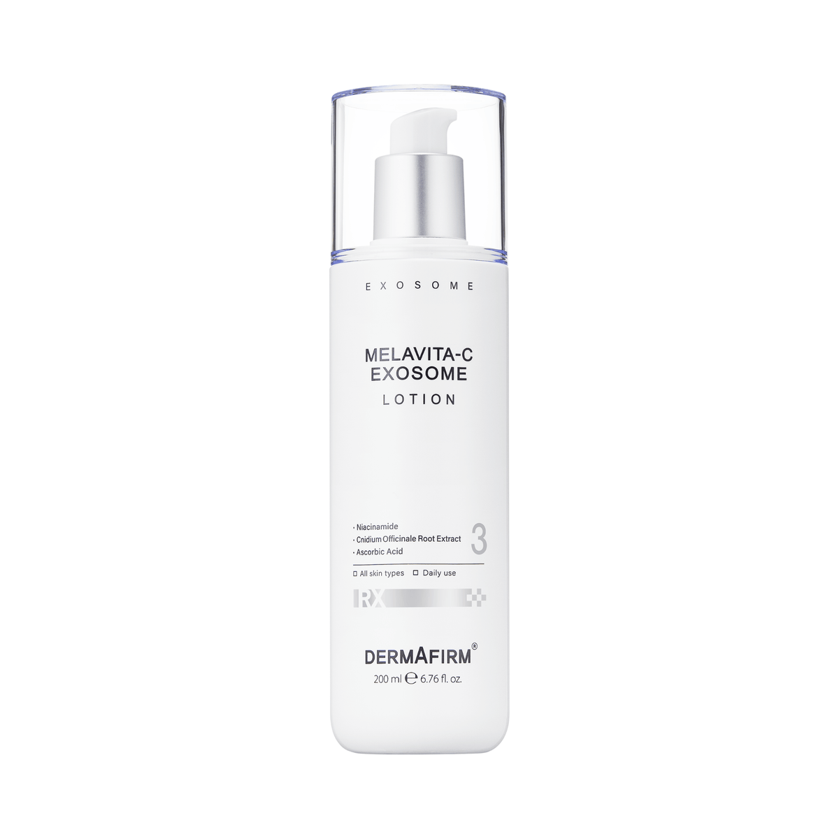 RX Melavita-C Exosome Lotion 200ml brightening hydrating facial lotion with niacinamide and antioxidants