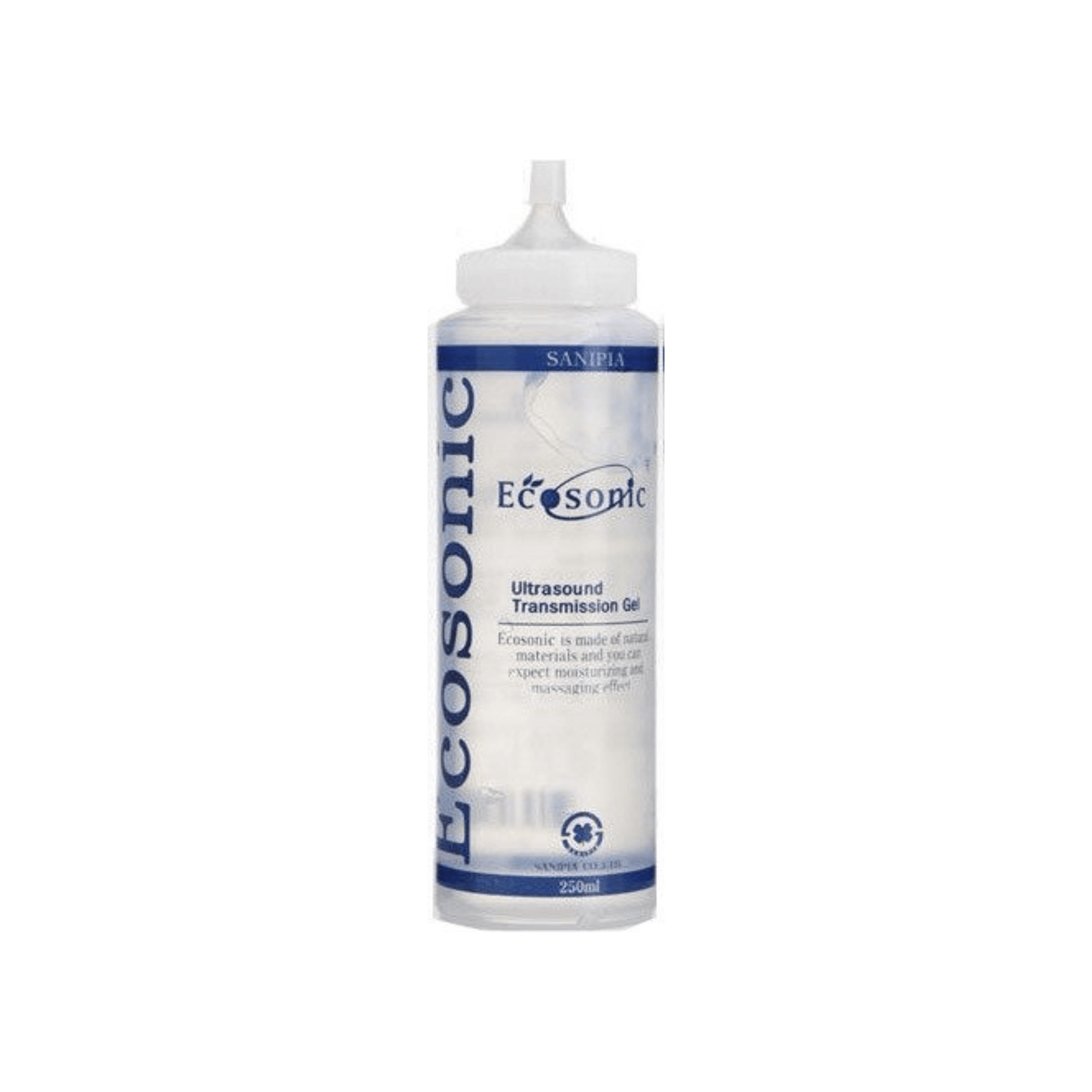 Ecosonic Ultrasound Gel 250ml clear transmission gel for medical and aesthetic ultrasound use