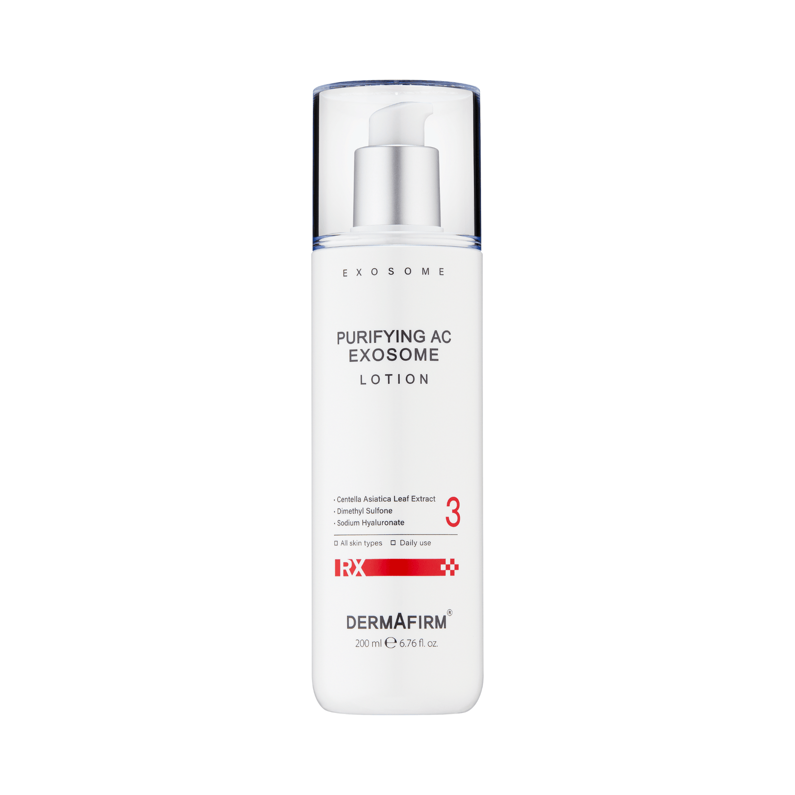 RX Purifying AC Exosome Lotion 200ml for oily acne-prone skin with collagen repair and moisturizing ingredients